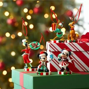 NWT - Disney Festive Character Ornament Collection collectible